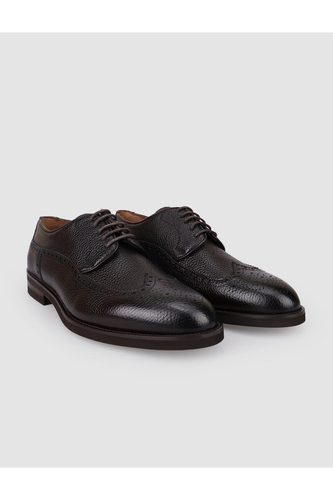 Cabani Shoes Chaussures classiques pour hommes en cuir véritable marron à lacets 100% - Multicolore