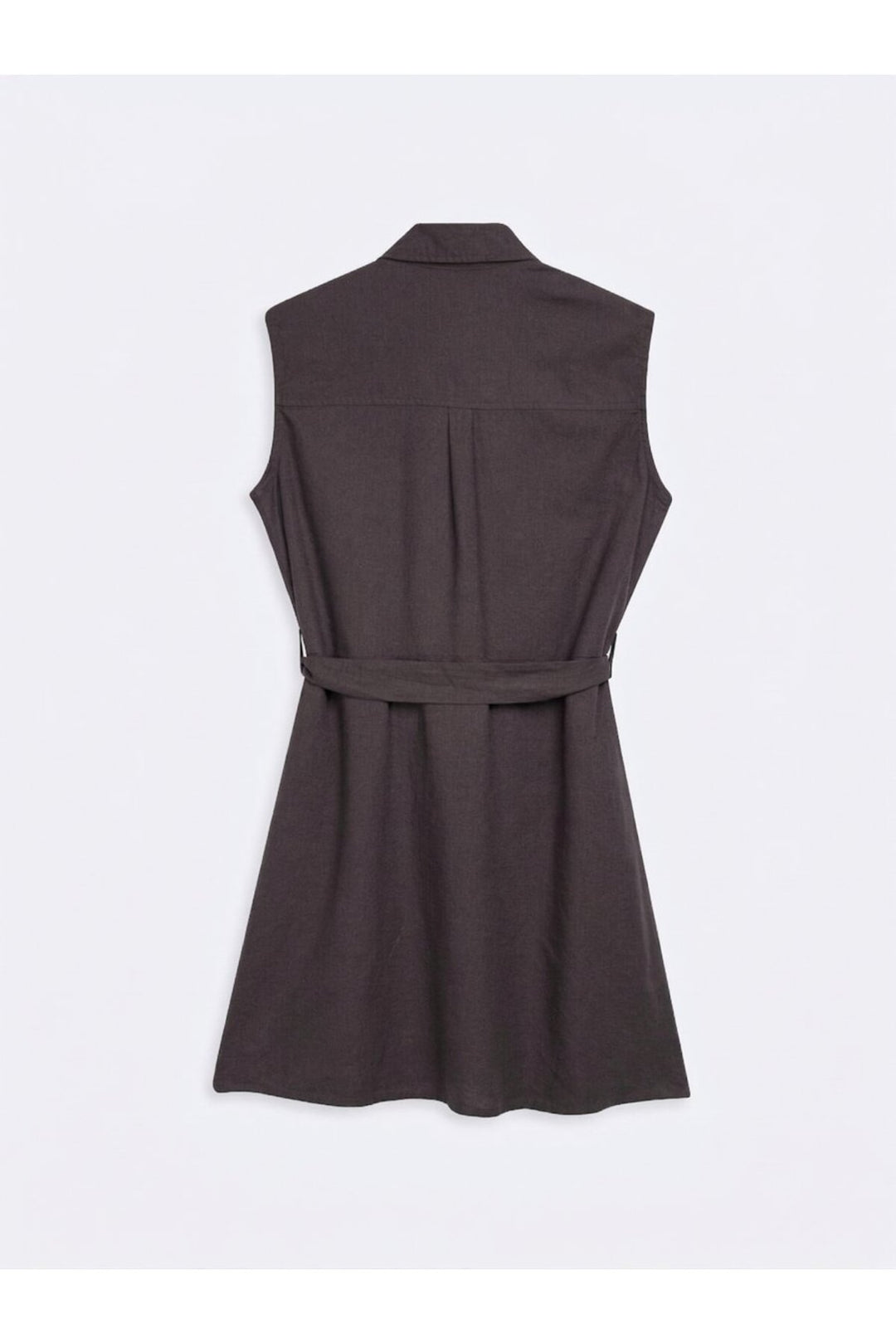 LTB Robe antracite à boutons devant avec cordon - Anthracite