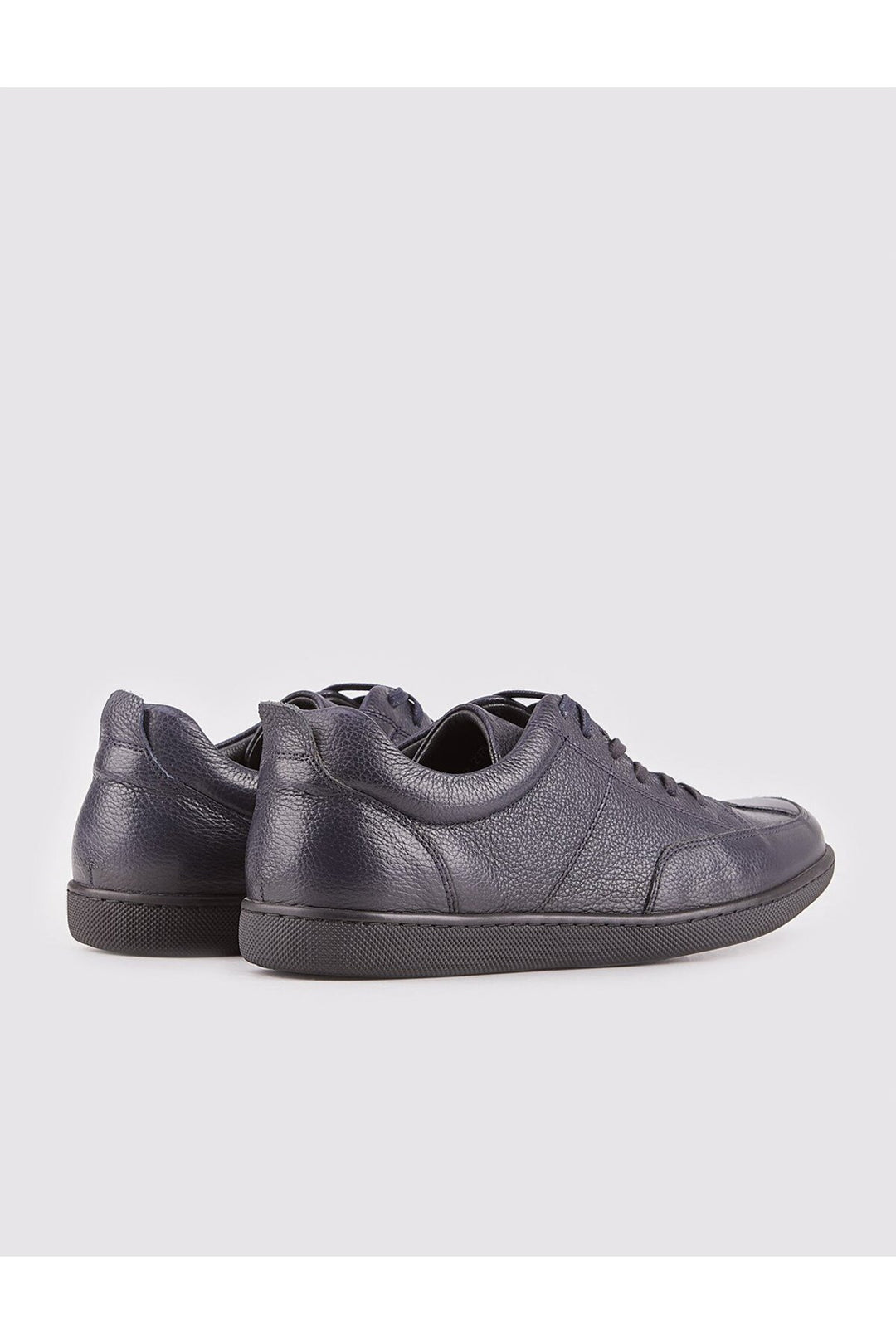 Cabani Shoes Chaussures de ville pour hommes en cuir véritable bleu marine avec lacets - Bleu marine