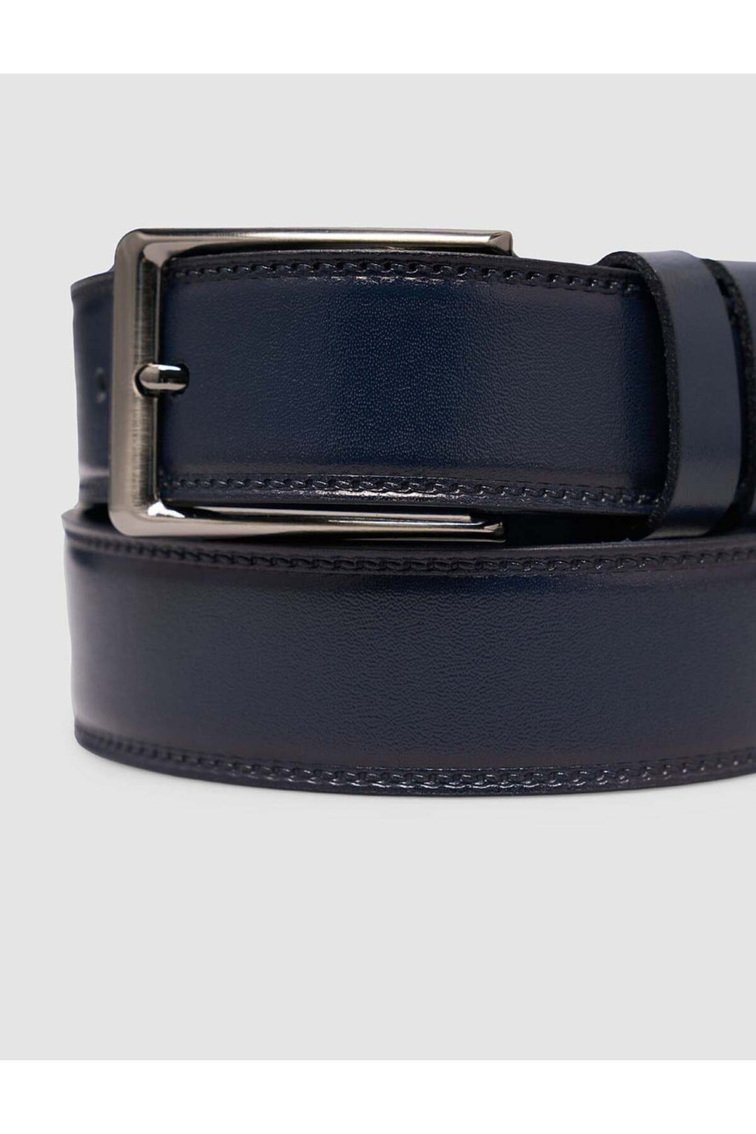Cabani Shoes Ceinture classique pour homme en cuir véritable bleu marine. - Multicolore