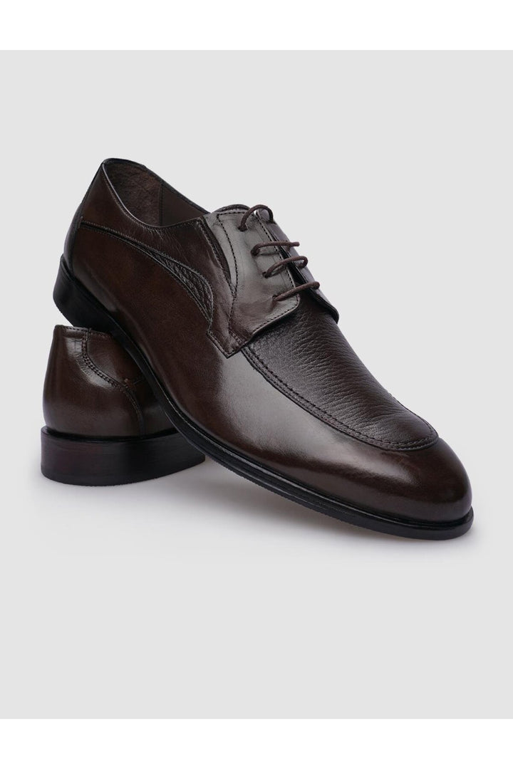 Cabani Shoes Chaussures classiques pour hommes en cuir véritable marron à lacets 100% - Marron