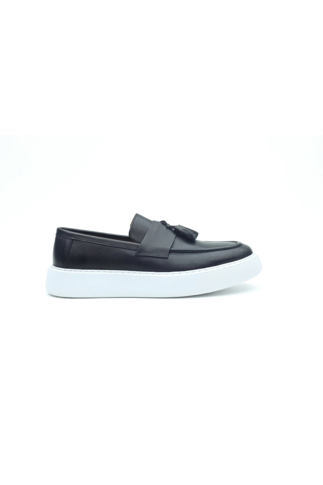 Wavelys GERARDO Mocassin en cuir véritable pour homme, style décontracté et élégant. - Noir