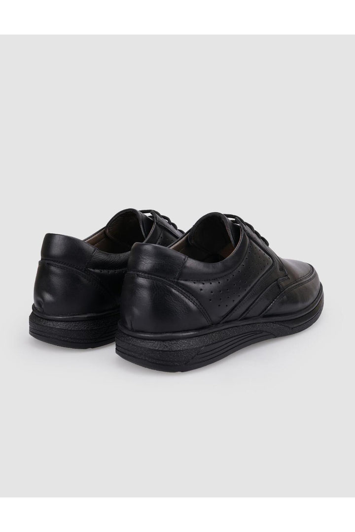 Cabani Shoes Chaussures de ville pour hommes en cuir véritable noir à lacets 100% - Multicolore