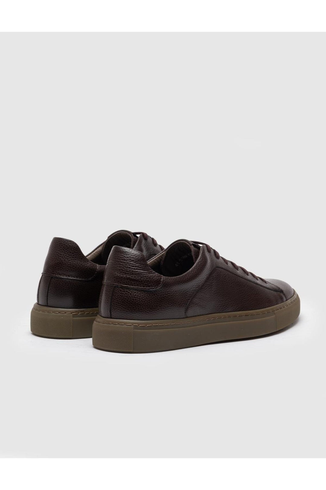 Cabani Shoes Chaussures de sport pour hommes en cuir véritable marron à lacets - Marron