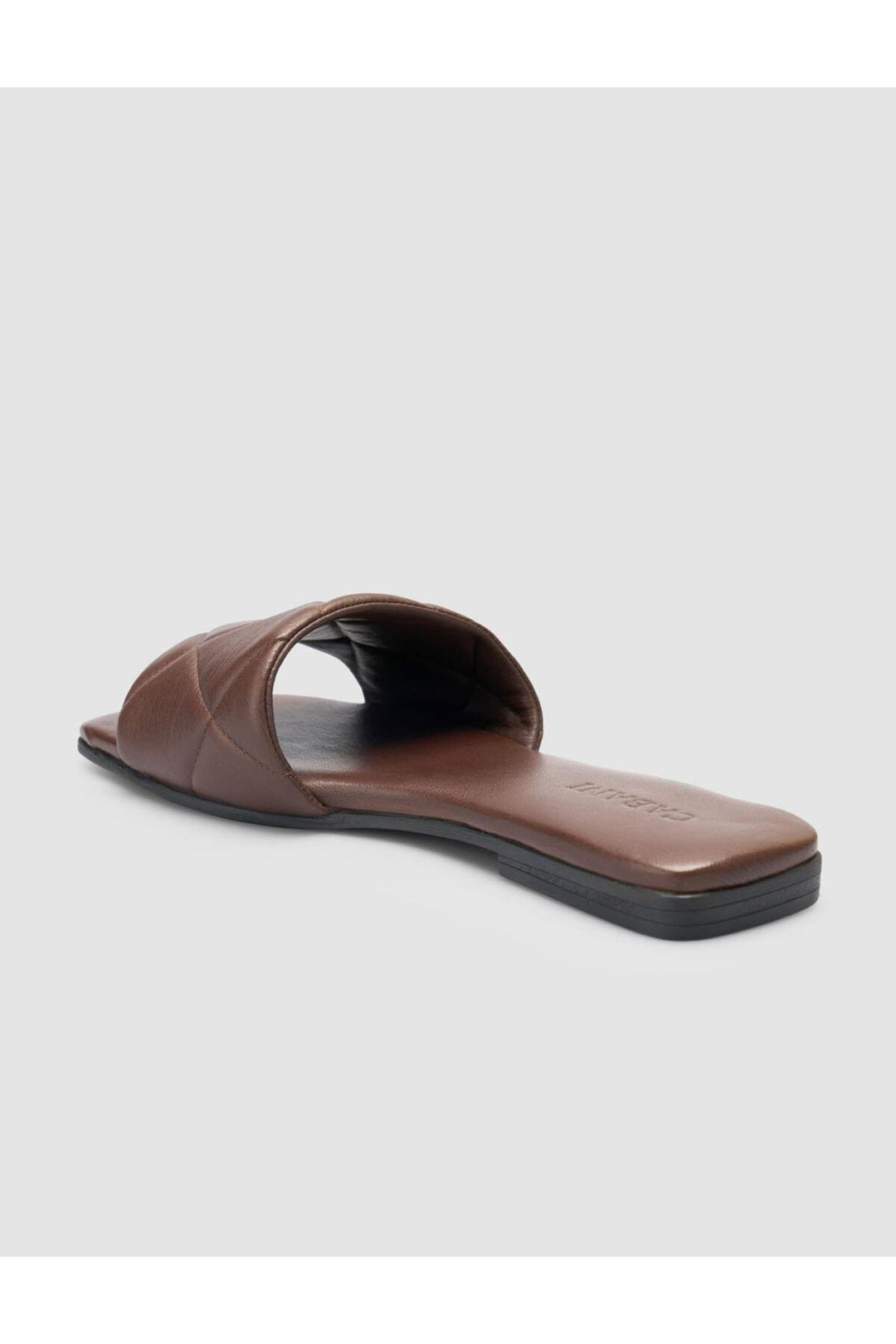 Cabani Shoes Sandales pour femmes en cuir véritable marron matelassé 100% - Multicolore