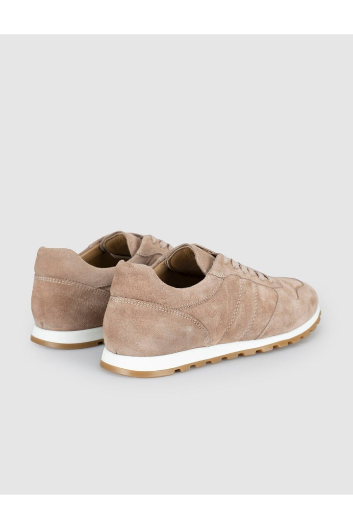 Cabani Shoes Baskets en suède beige pour femme - Crème