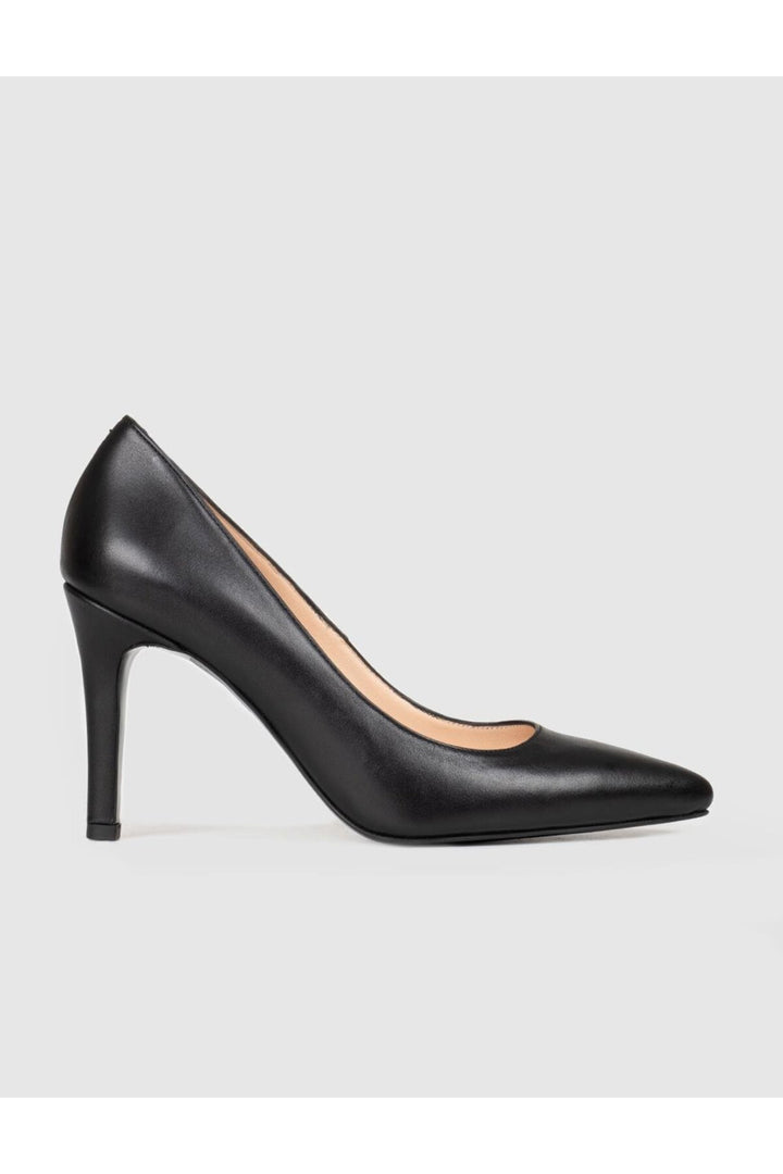 Cabani Shoes Chaussures à talons aiguilles fines en cuir véritable noir pour femme - Multicolore