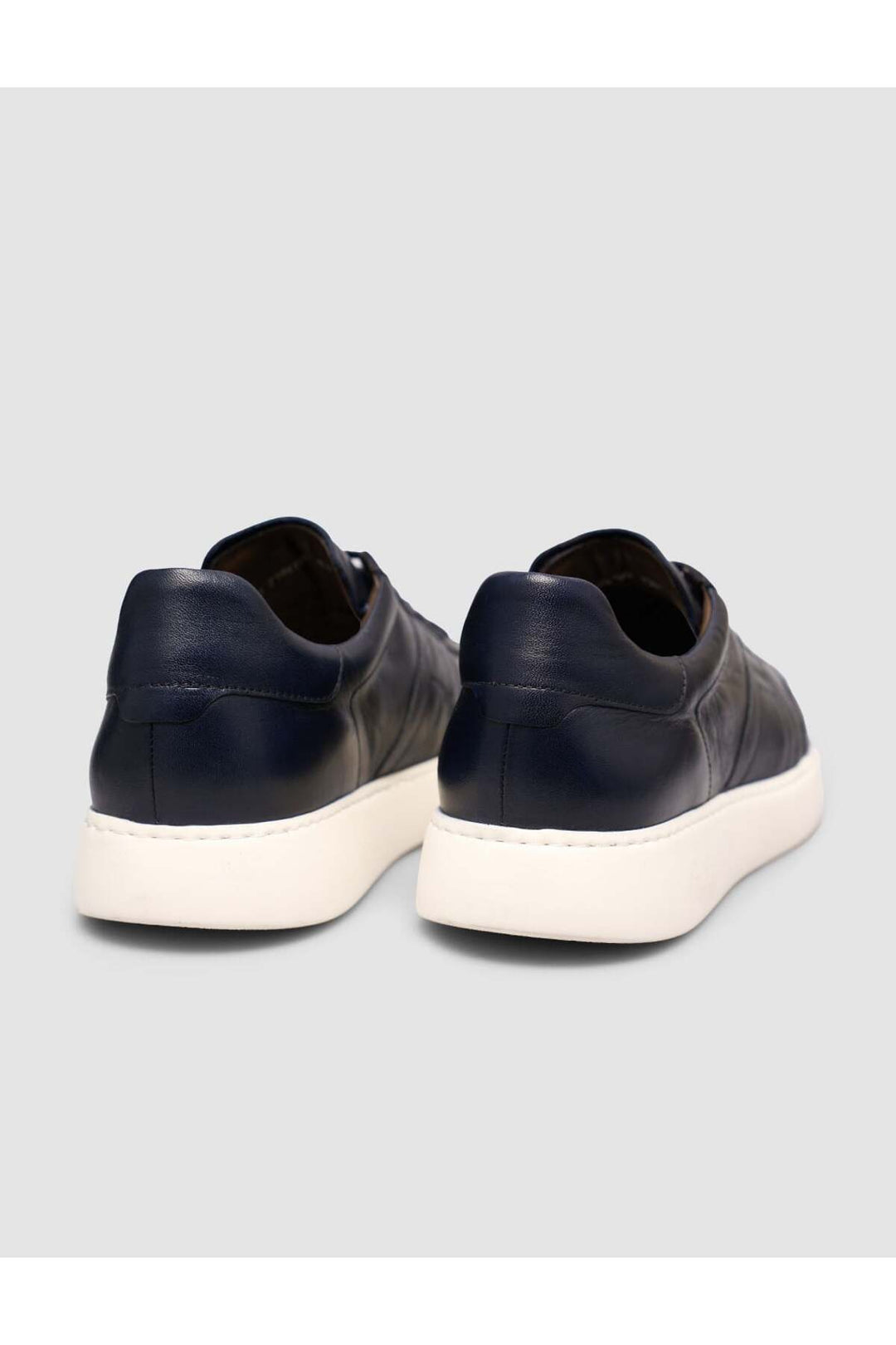 Cabani Shoes Rivavin %100 Cuir Baskets Homme à Lacets Bleu marine - Multicolore