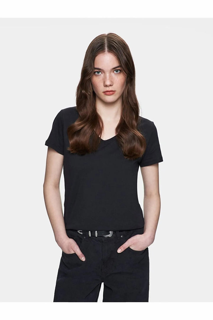 LTB T-shirt Asyon-x noir pourfemme012258008760890000-200