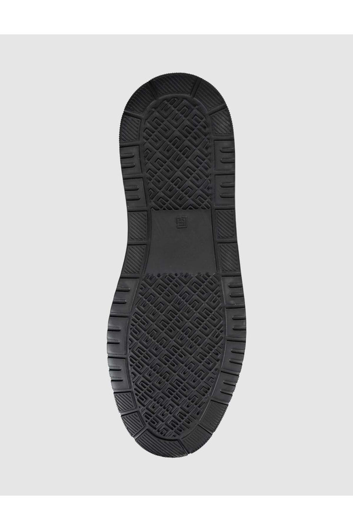 Cabani Shoes Baskets décontractées pour hommes en cuir véritable noir - Multicolore