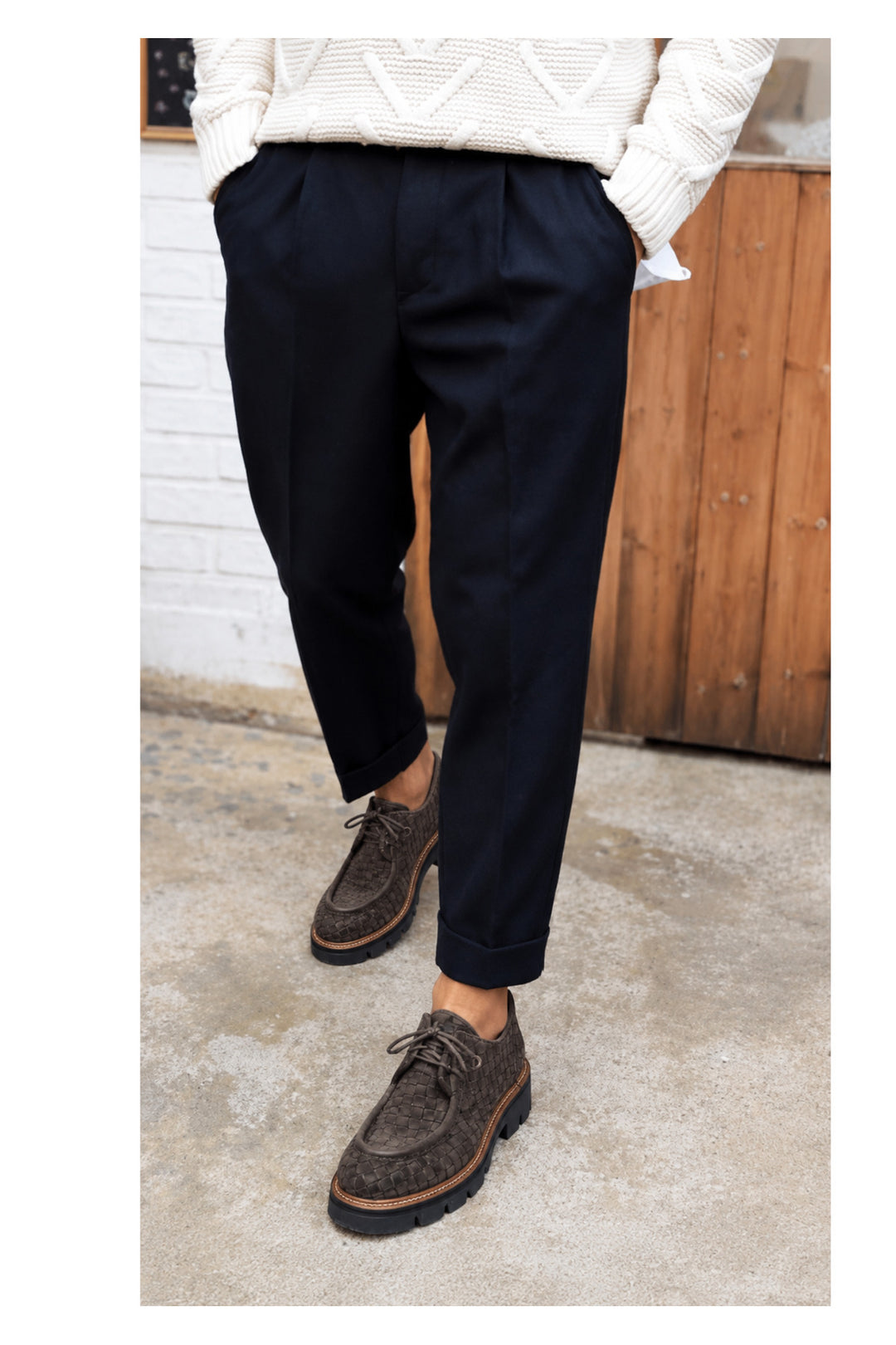 Wavelys Hara Marron Cuir Véritable Mocassins Anatomiques Élégants Femme avec Détails Tressés - Marron