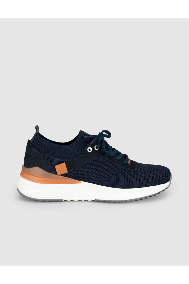 Cabani Shoes Sneaker d'hiver pour homme avec détails en tricot - Bleu marine
