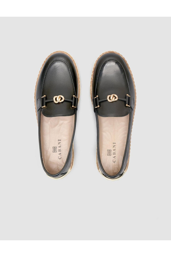 Cabani Shoes %100 Cuir Véritable Mocassins Femme Noir - Noir