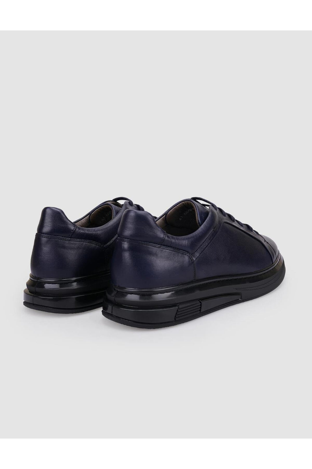 Cabani Shoes %100 Cuir Véritable Chaussures de Sport pour Hommes à Lacets Bleu marine - Bleu marine