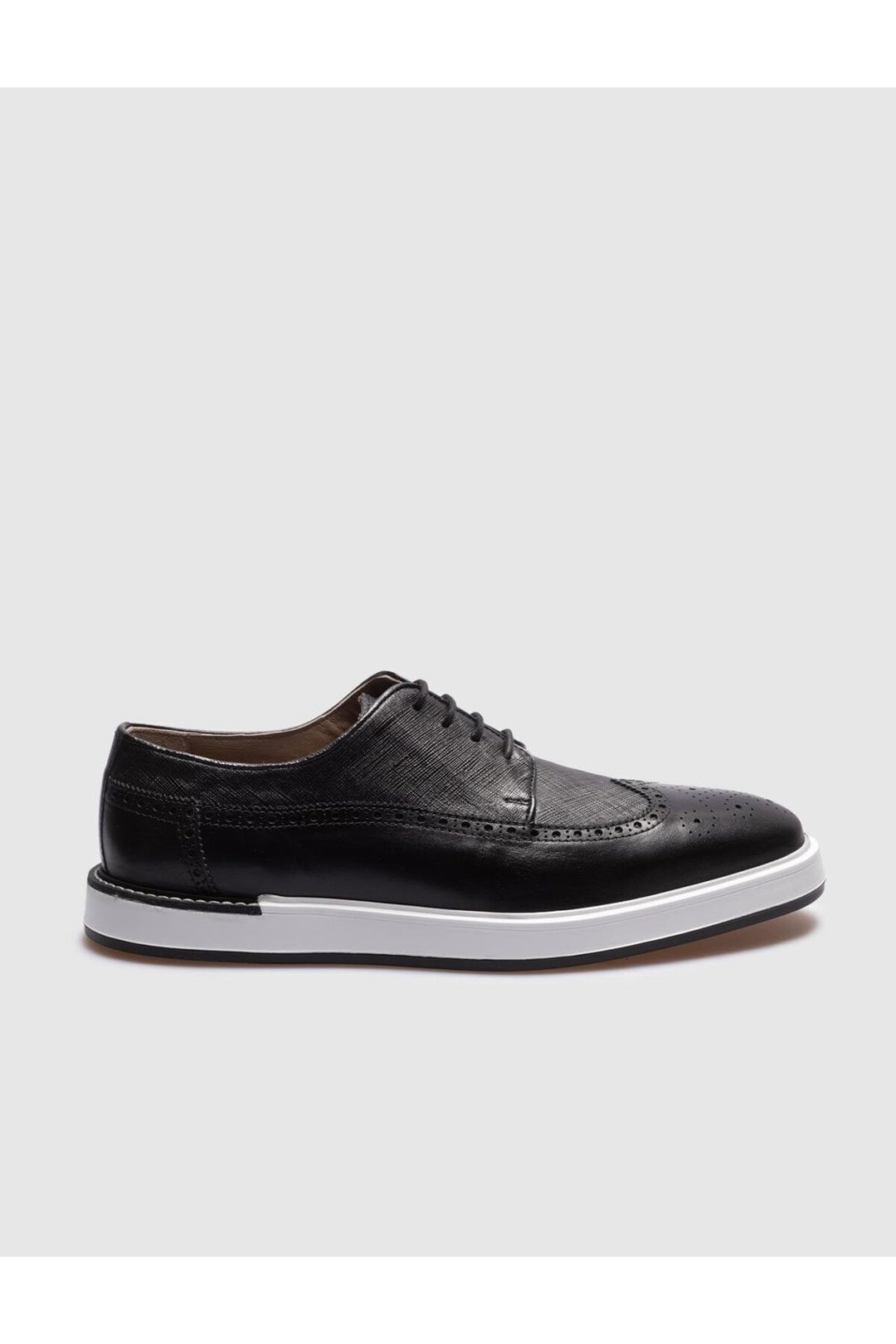 Cabani Shoes Chaussures de ville pour hommes en cuir véritable noires à lacets - Multicolore
