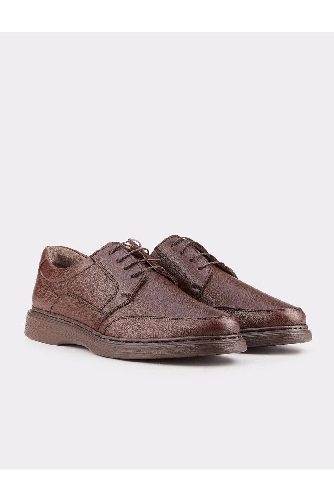 Cabani Shoes Chaussures de ville pour hommes en cuir véritable marron à lacets - Multicolore
