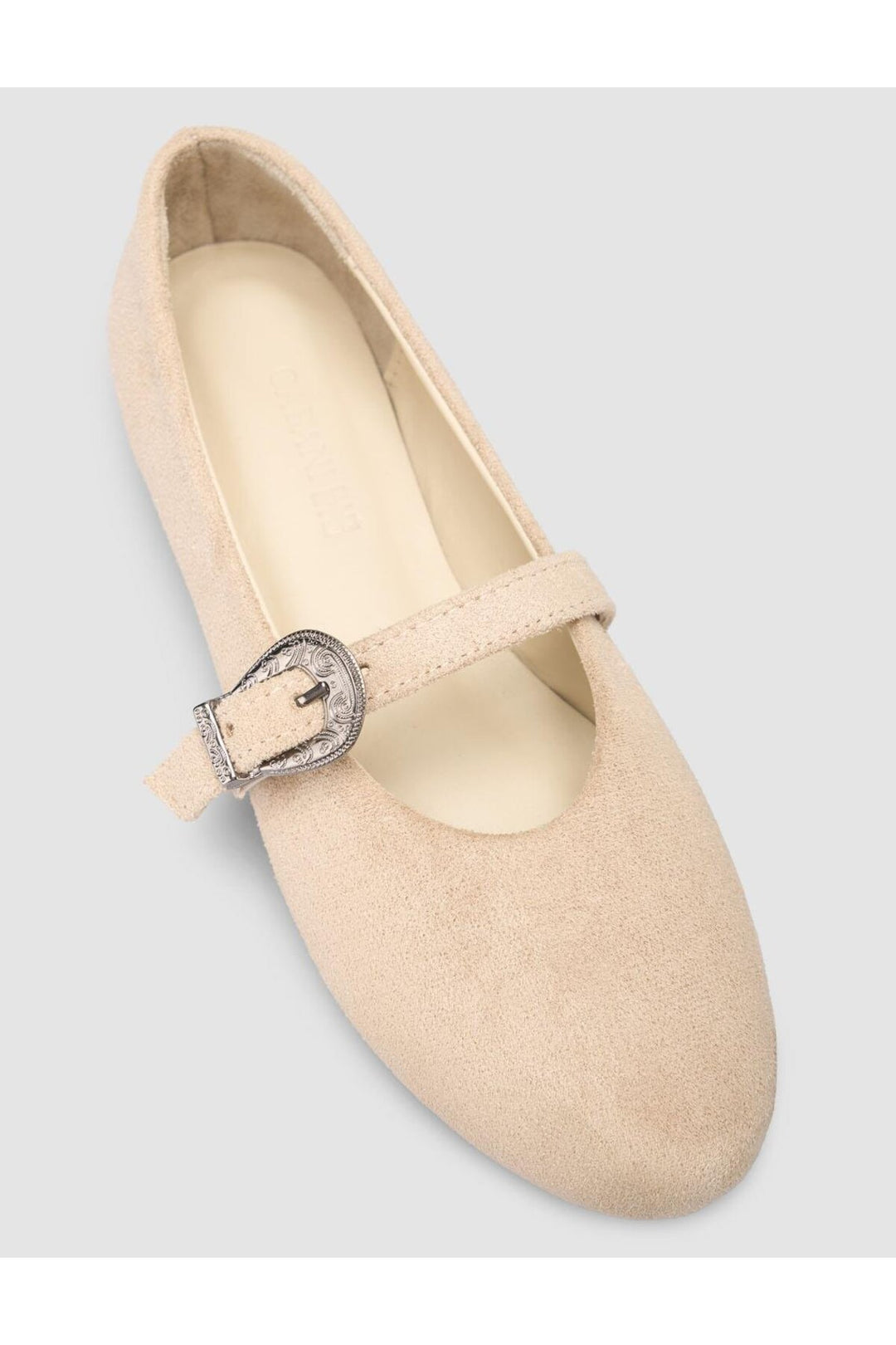 Cabani Shoes Ballerines femmes beige avec détail de boucle en suède Saros - Beige
