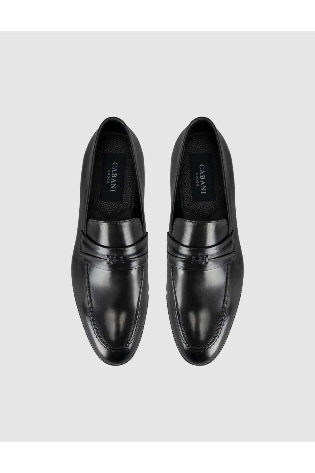 Cabani Shoes Chaussures classiques pour hommes en cuir noir premium - Multicolore