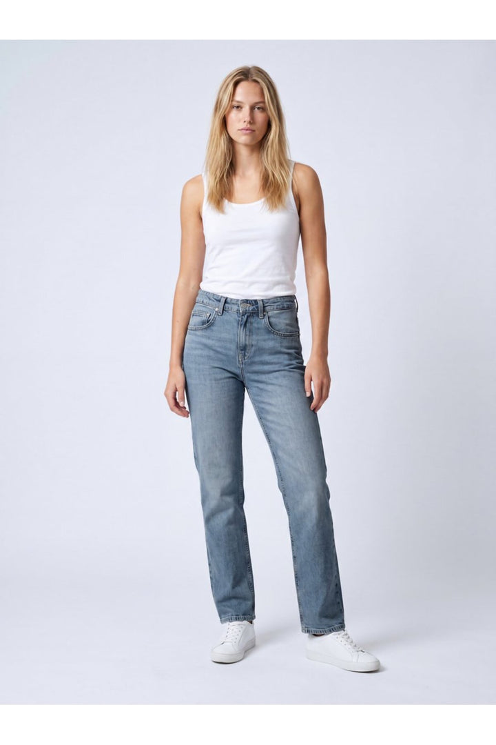 LTB Pantalon Jean Mid Indigo Droit Wanda Mid - Bleu