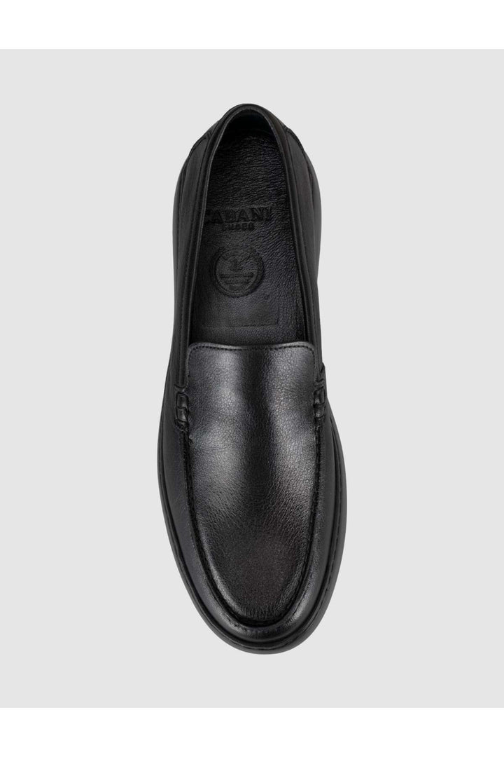 Cabani Shoes Volamo Chaussures Loafers pour Hommes en Cuir de Vachette Noir - Noir