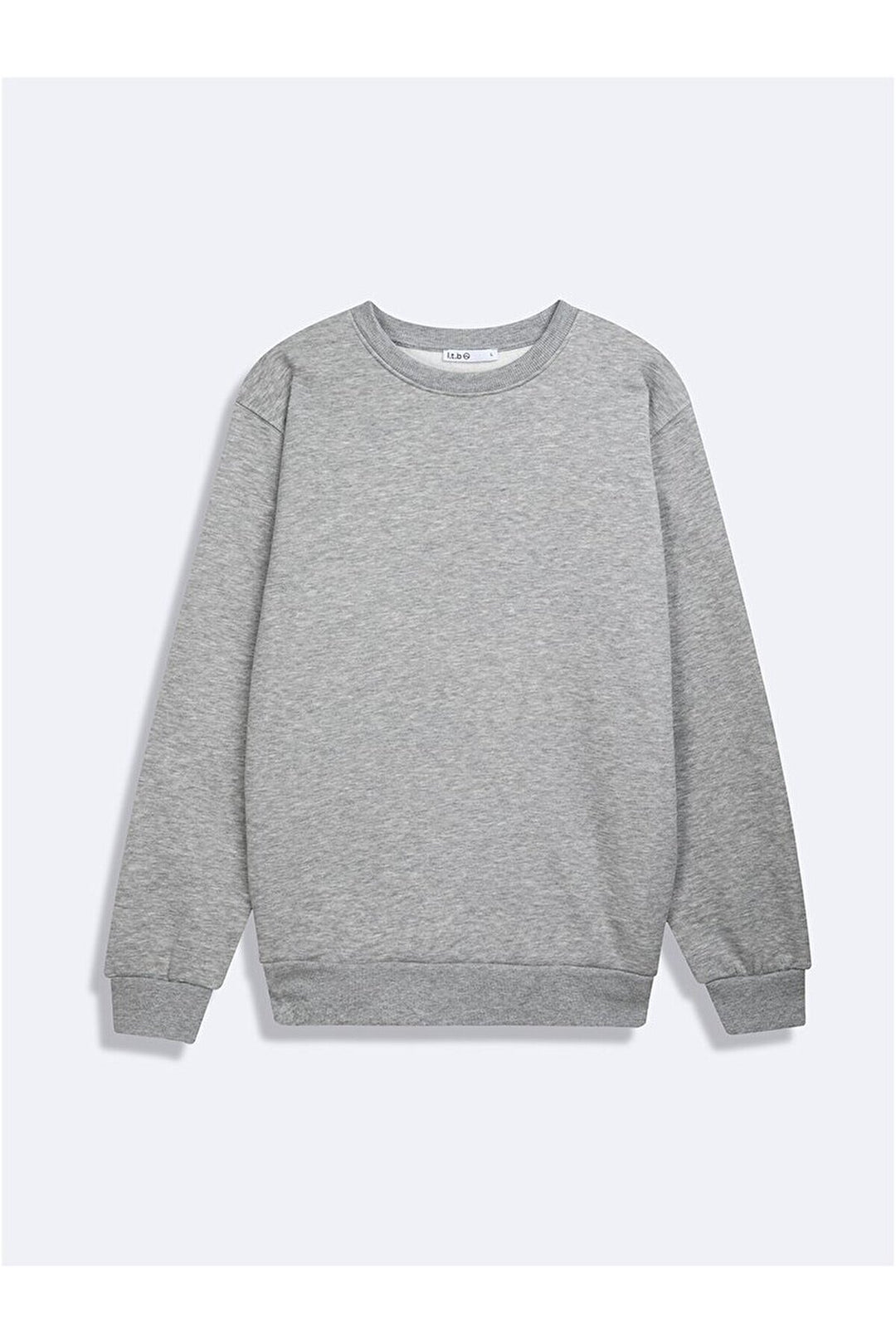 LTB Sweat gris à manches longues et à col zéro