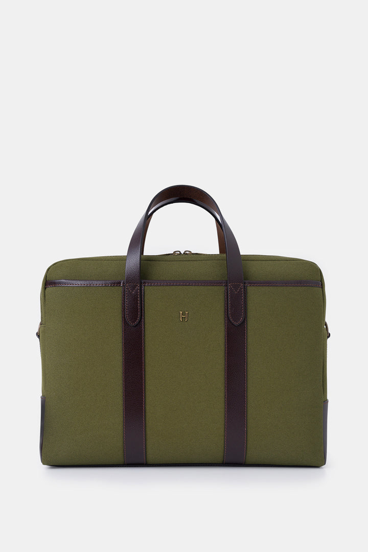 helmbrook Sac pour ordinateur portable Benedict en cuir véritable 15,6"à deux compartiments pour homme