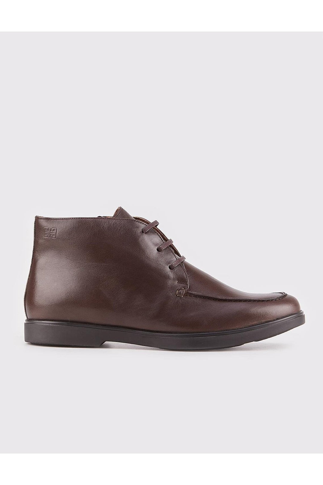 Cabani Shoes Bottines décontractées pour hommes en cuir véritable marron avec fermeture éclair - Multicolore
