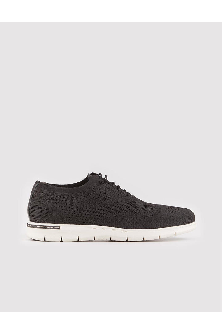 Cabani Shoes Chaussures de ville en tricot pour homme noires à lacets - Multicolore