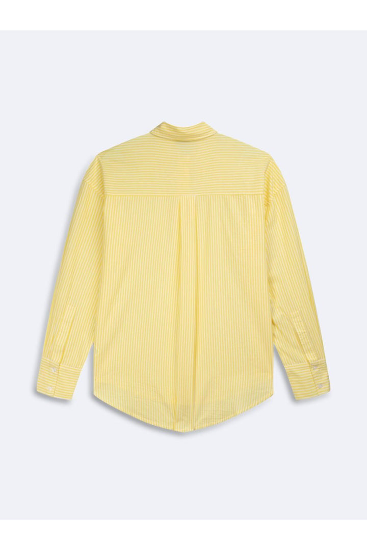 LTB Chemise oversize rayée jaune - Jaune