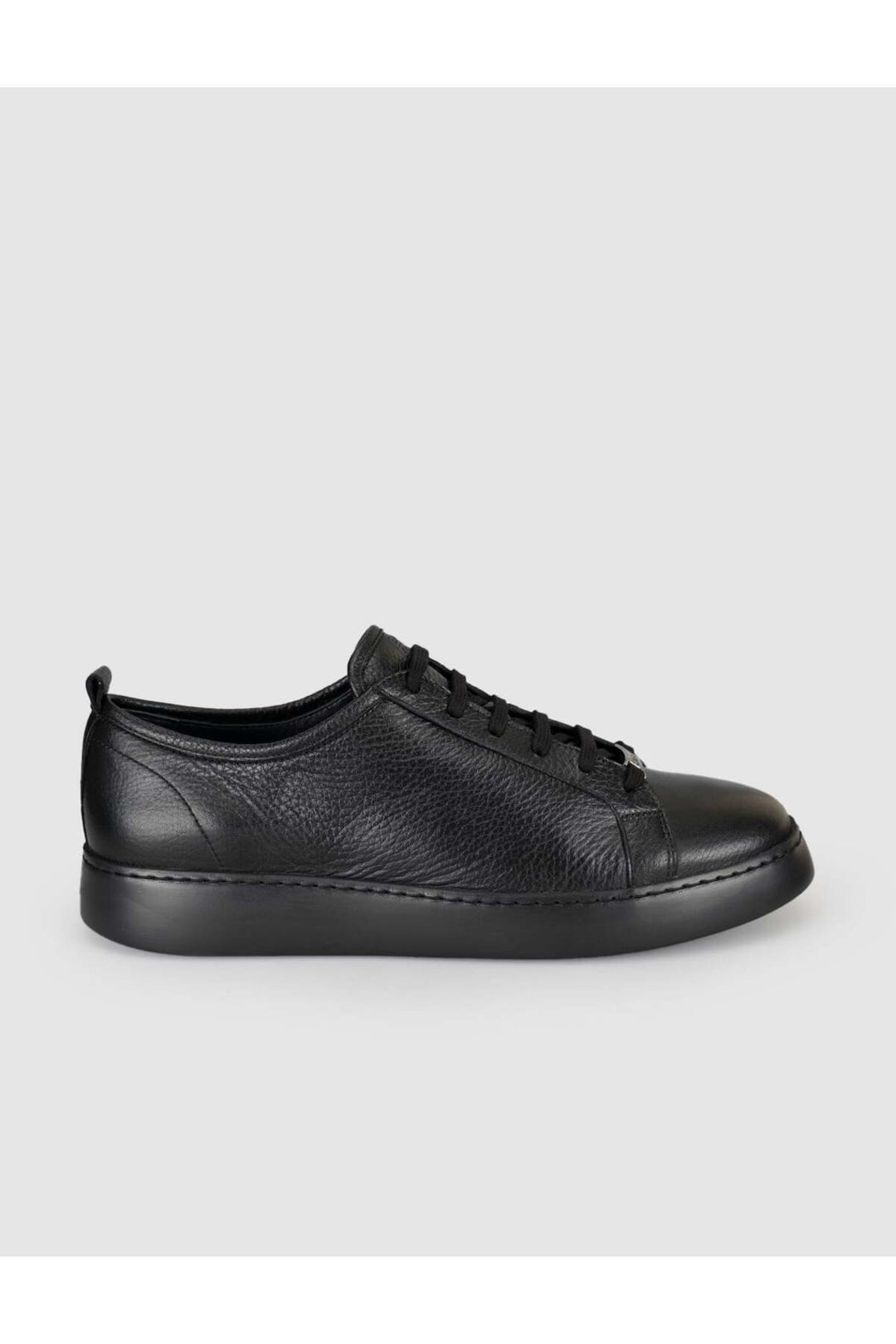 Cabani Shoes Baskets homme en cuir de veau véritable noir à lacets. - Multicolore