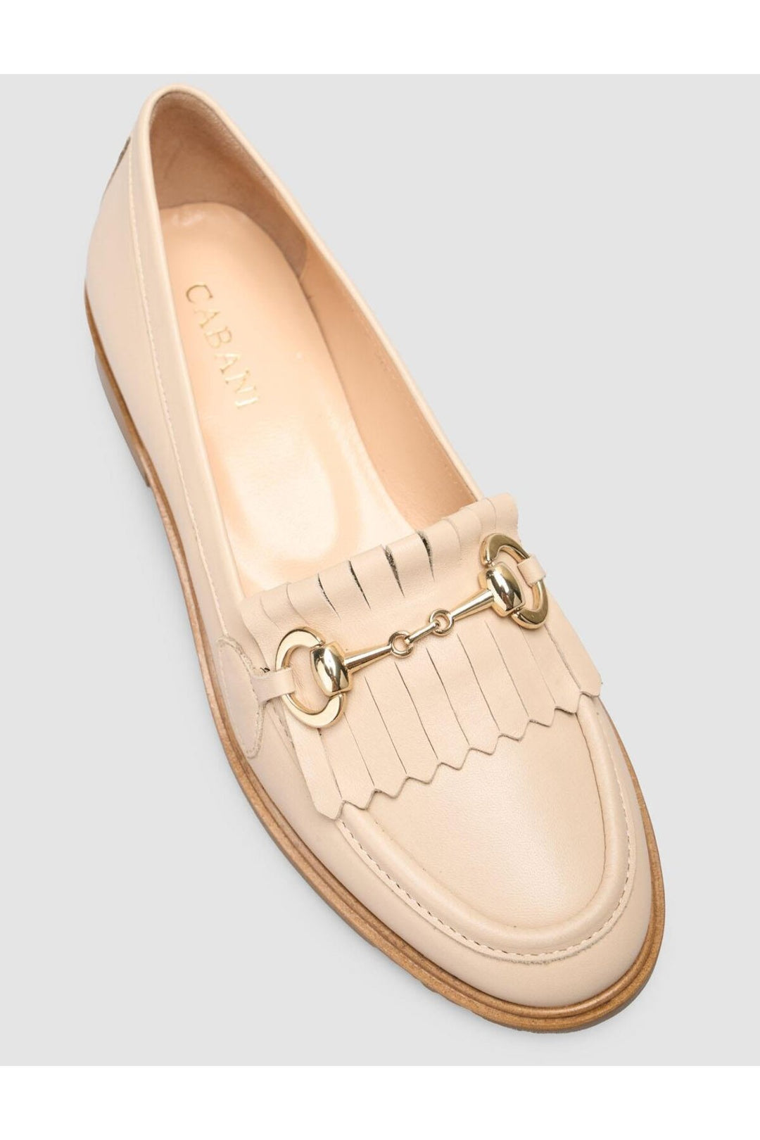 Cabani Shoes %100 Cuir véritable Mocassins à franges pour femmes Beige - Beige