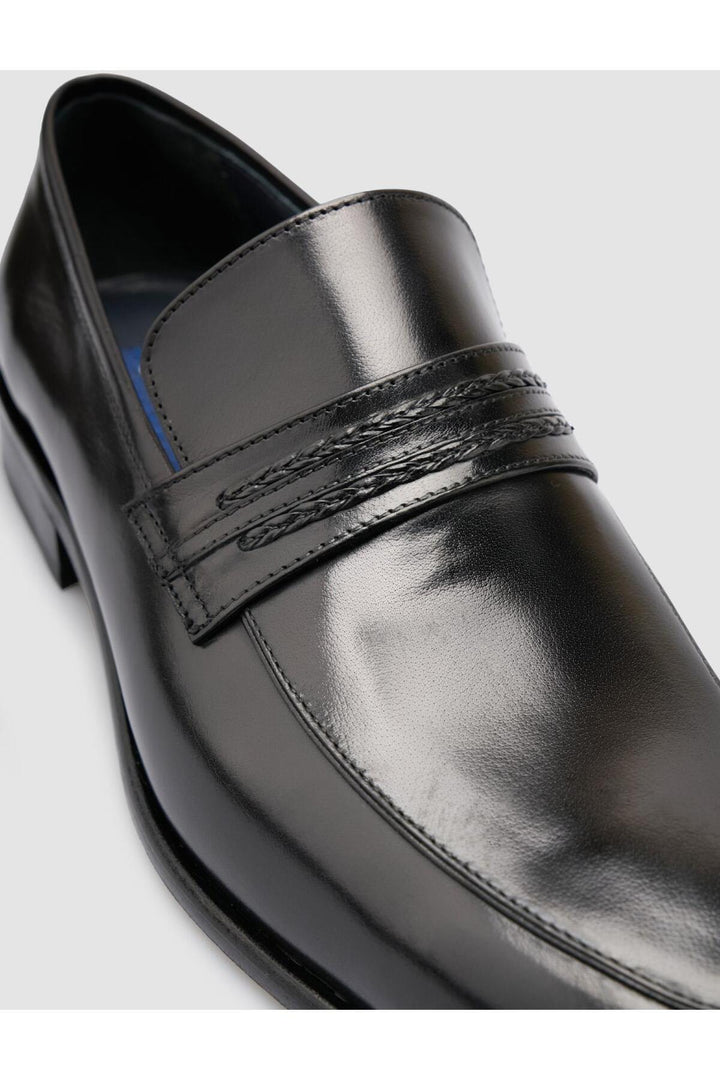 Cabani Shoes %100 Cuir véritable Chaussures classiques pour hommes noires - Multicolore