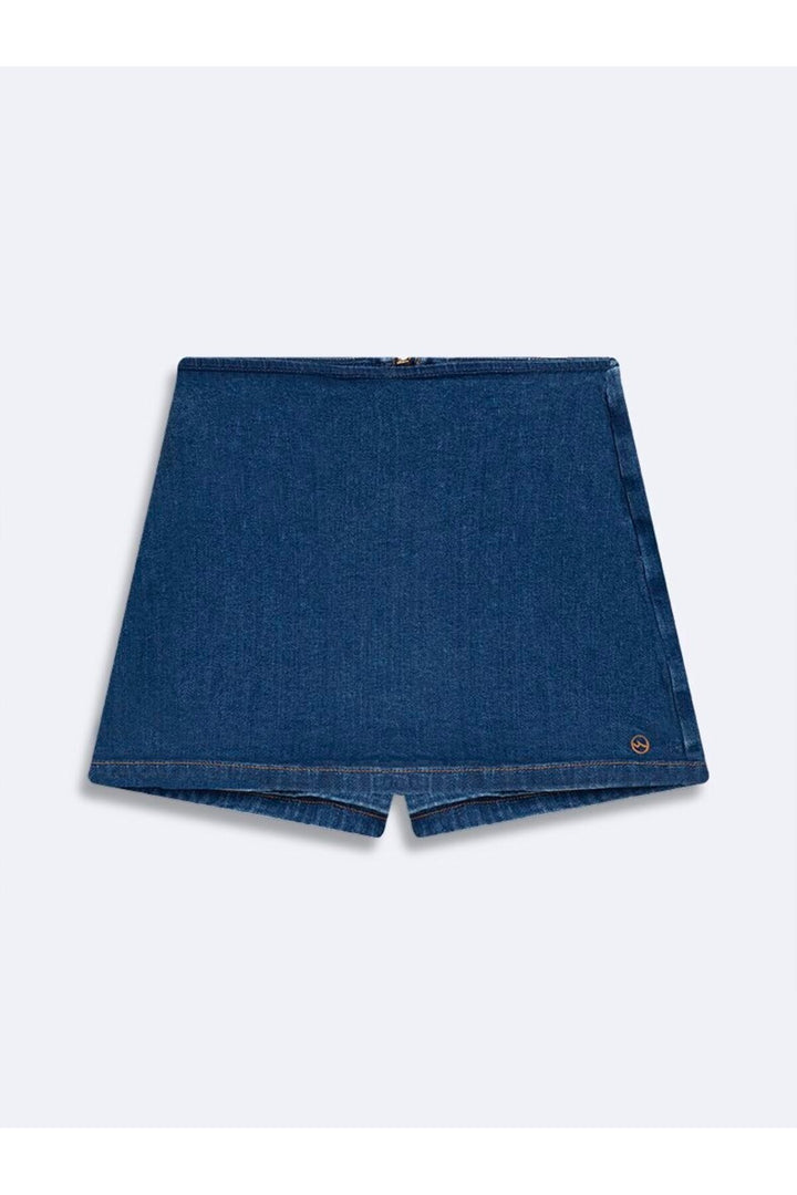 LTB Jupe Short en Jean Mavi à Fermeture Arrière Lıvıya Basic - Bleu