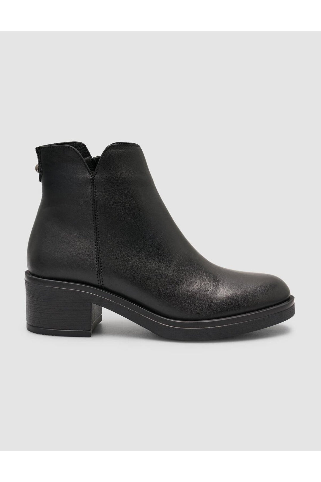 Cabani Shoes Bottines à talons pour femmes en cuir véritable noir avec clous à 100%. - Multicolore