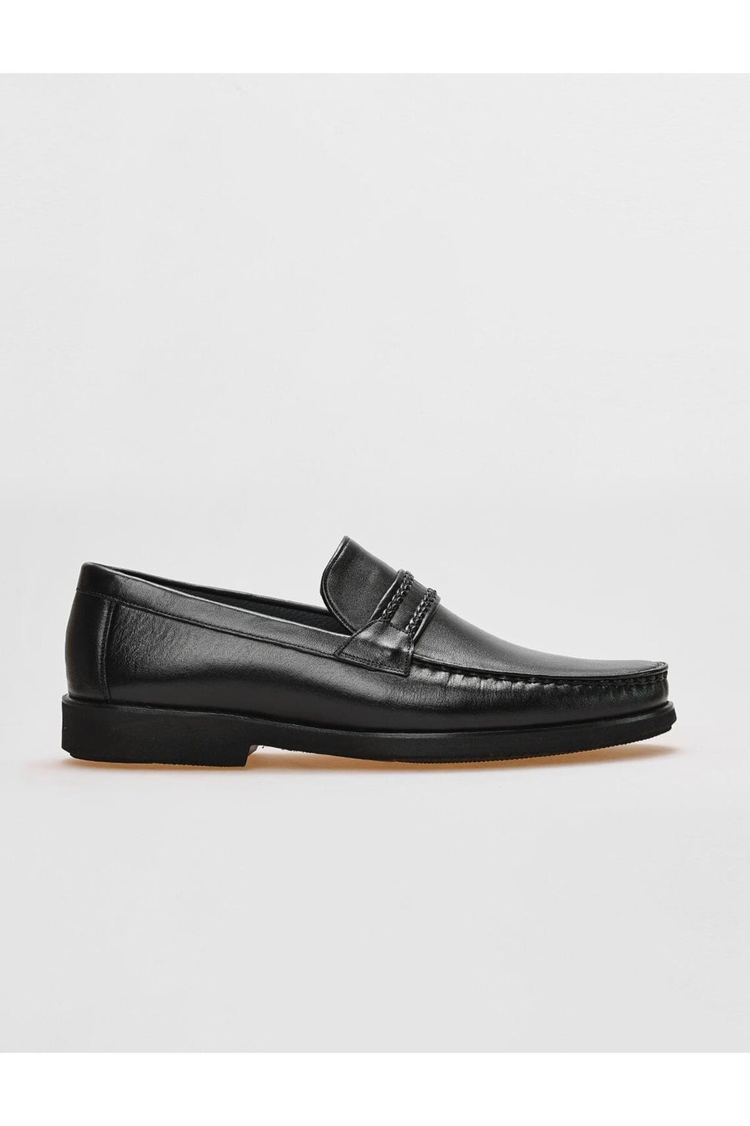 Cabani Shoes Chaussures classiques pour hommes en cuir véritable avec détails de ceinture noire - Multicolore