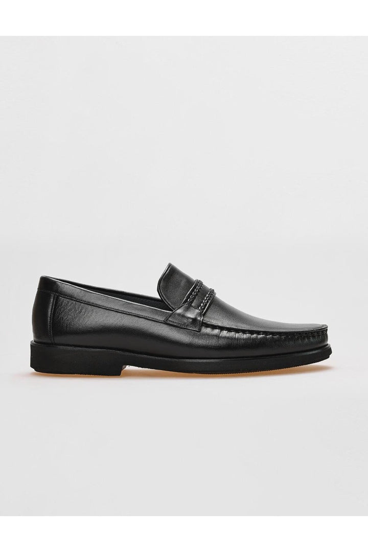 Cabani Shoes Chaussures classiques pour hommes en cuir véritable avec détails de ceinture noire - Multicolore