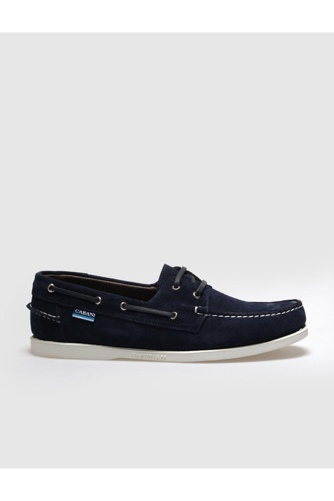 Cabani Shoes Chaussures de ville pour hommes en cuir véritable en suède bleu marine - Bleu marine