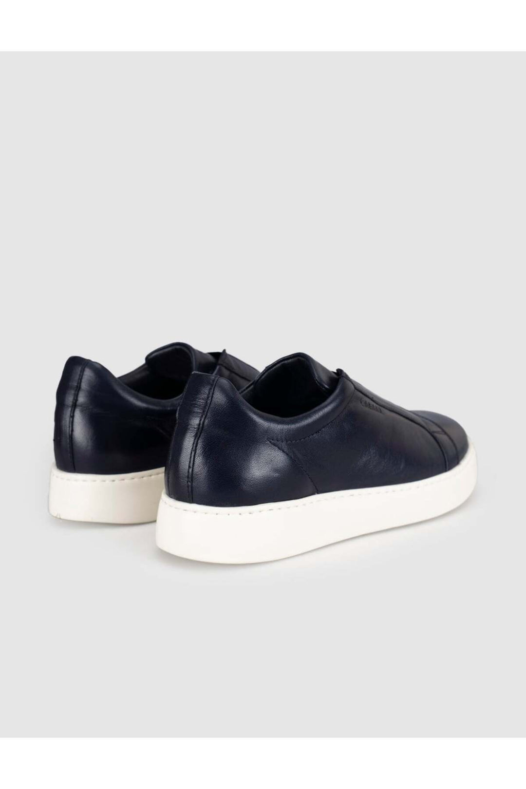 Cabani Shoes Sneaker décontracté pour homme en cuir véritable - Bleu marine