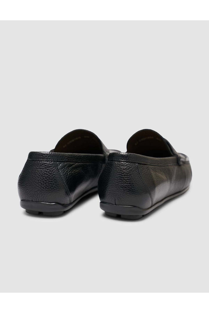 Cabani Shoes Chaussures Loafer pour hommes en cuir véritable texturé noir - Multicolore