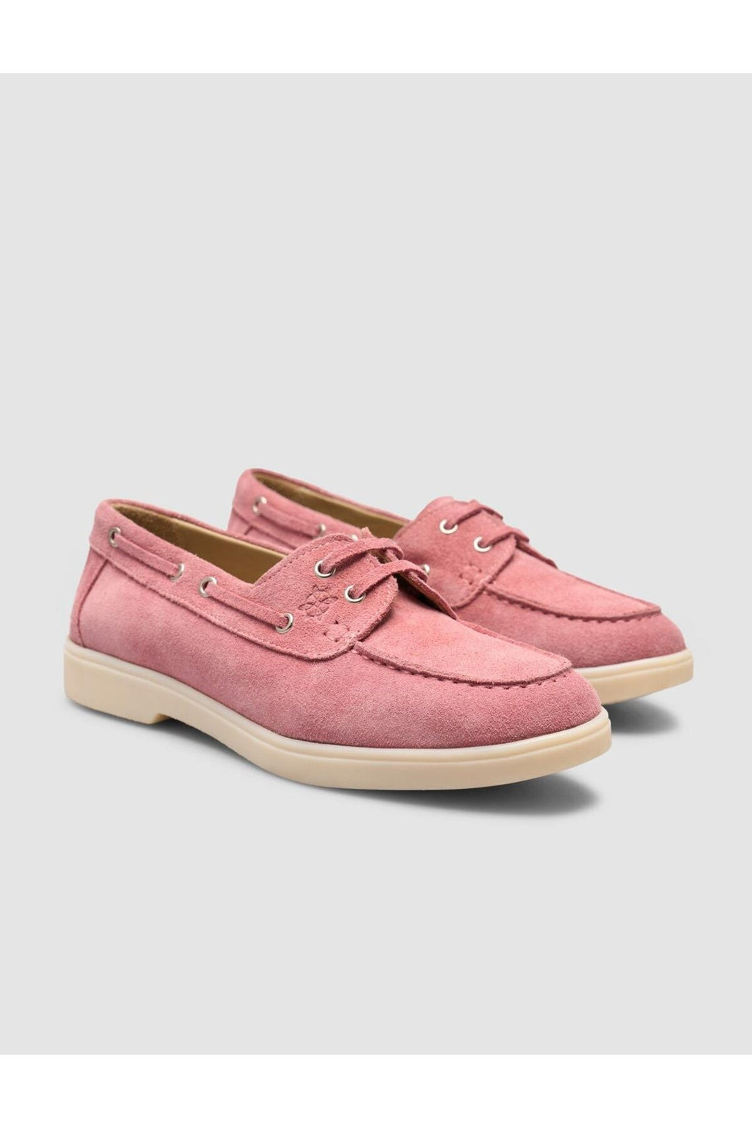 Cabani Shoes Renavex MonaMae %100 Cuir Véritable Suède Poudré Chaussures Bateau Femme Quotidien - Poudre