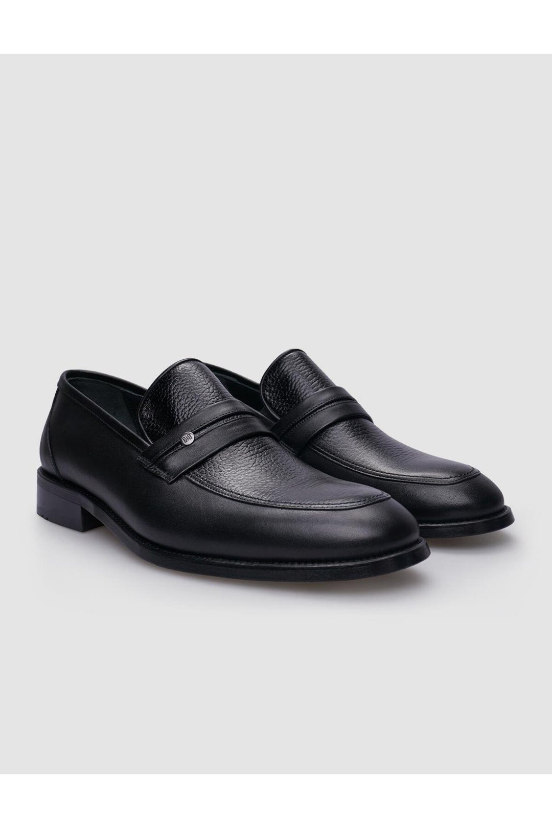 Cabani Shoes Chaussures classiques pour hommes en cuir véritable noir avec détails de ceinture à 100%. - Multicolore