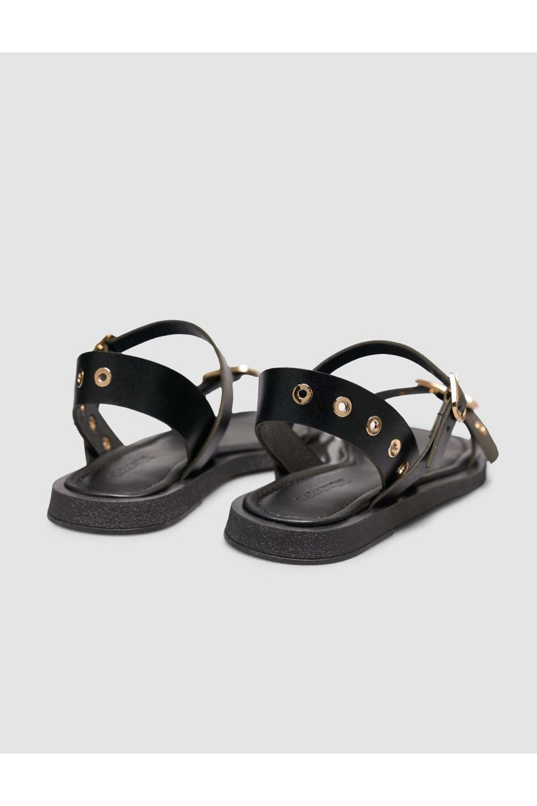 Cabani Shoes Sandales pour femmes en cuir véritable avec boucle noire - Multicolore