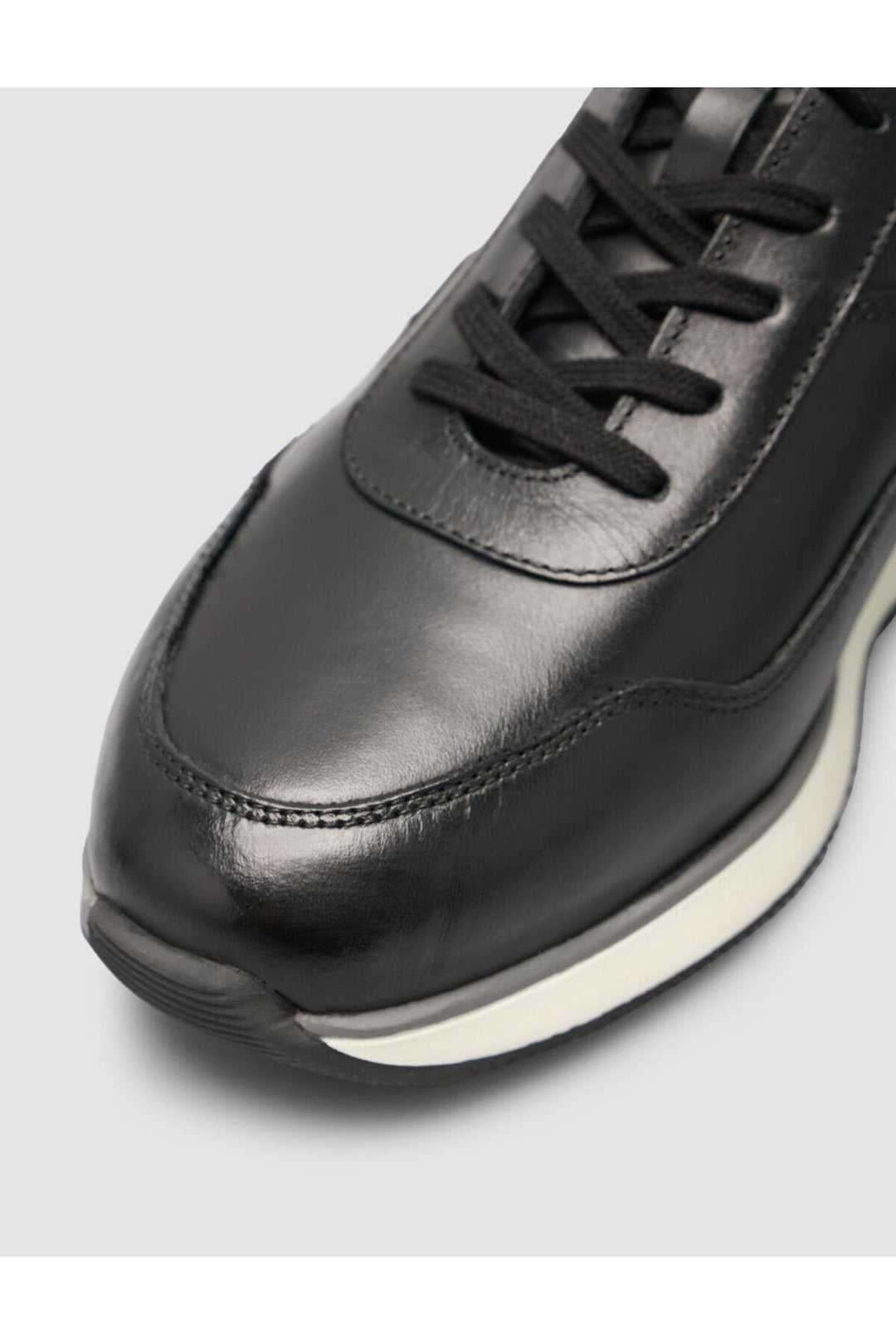 Cabani Shoes Nilaren %100 Cuir Véritable Noir Détails Blason Chaussures de Sport pour Hommes - Noir