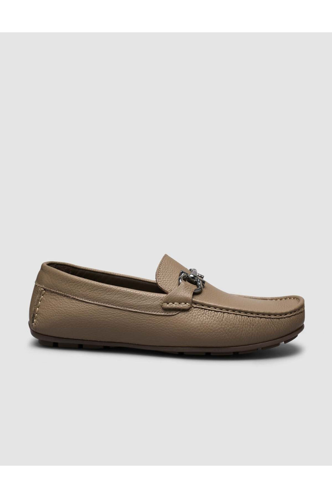 Cabani Shoes Mocassins pour hommes en nubuck vison en cuir véritable - Vison