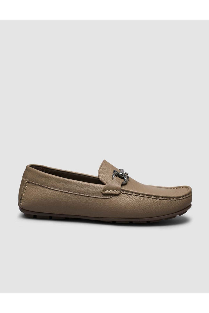 Cabani Shoes Mocassins pour hommes en nubuck vison en cuir véritable - Vison