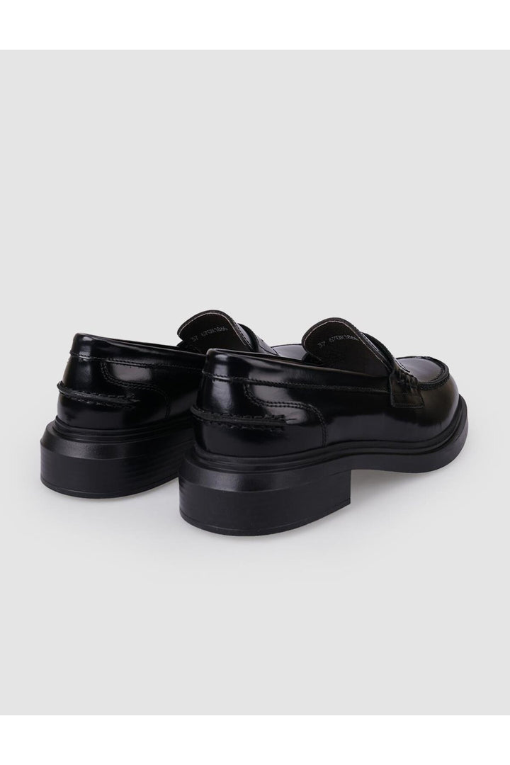 Cabani Shoes %100 Cuir véritable Mocassins femme noir ouvert - Multicolore