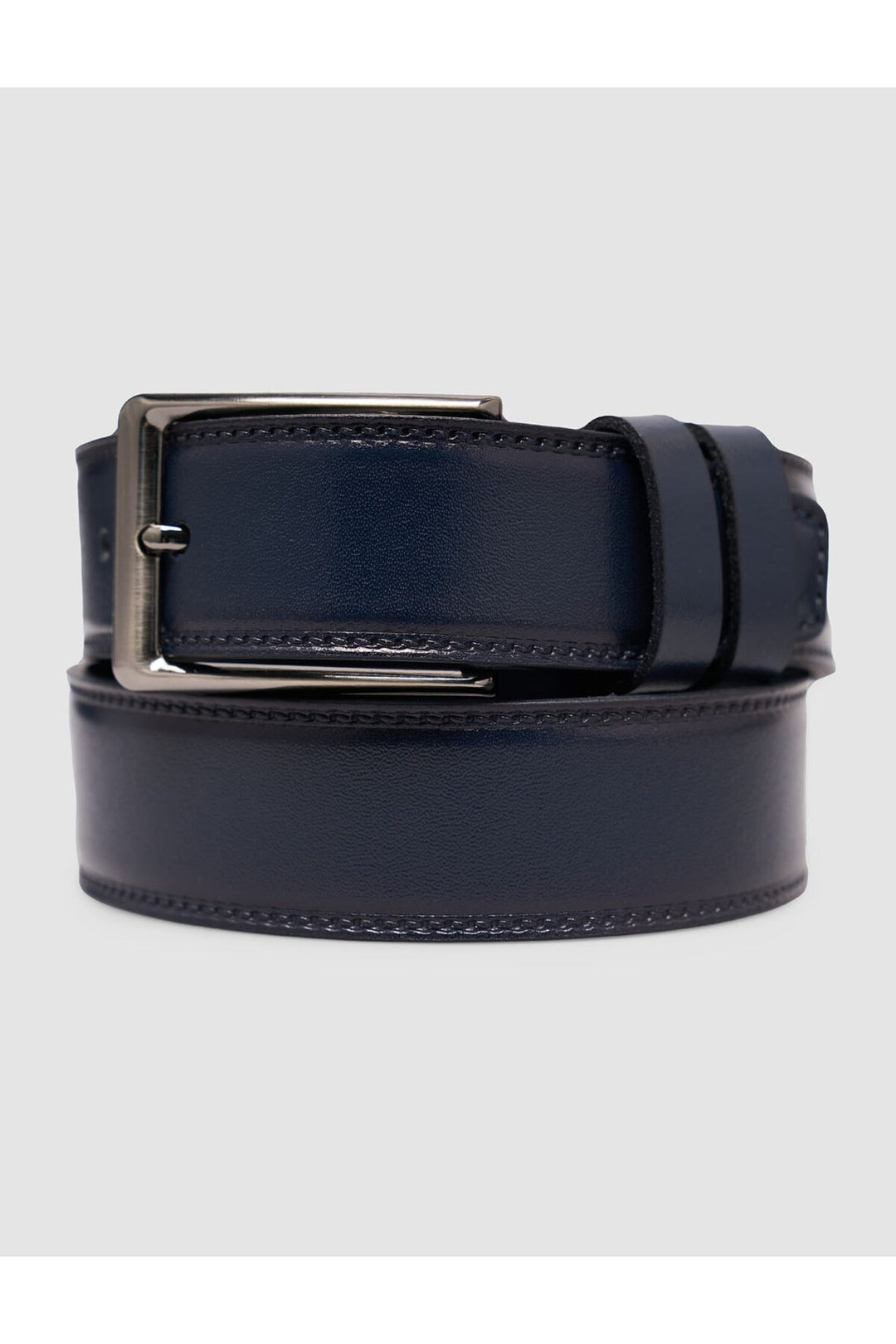 Cabani Shoes Ceinture classique pour homme en cuir véritable bleu marine. - Multicolore