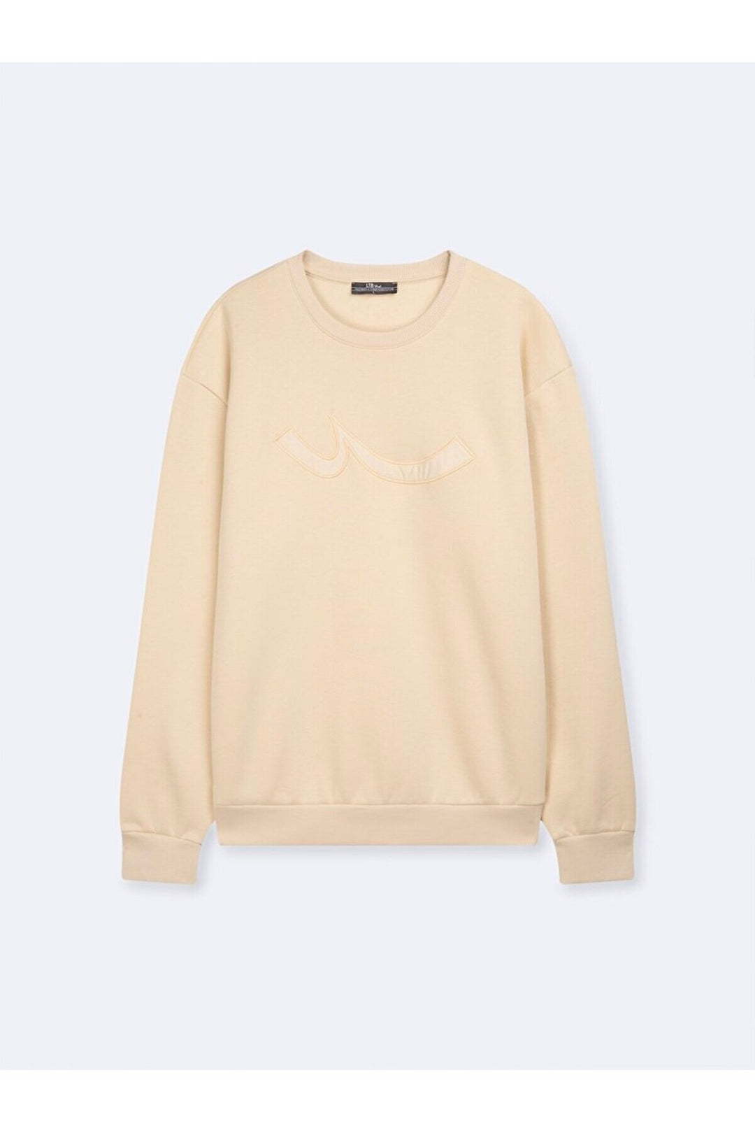LTB Sweatshirt beige à col rond avec impression Sıgn à manches longues - Beige_1060