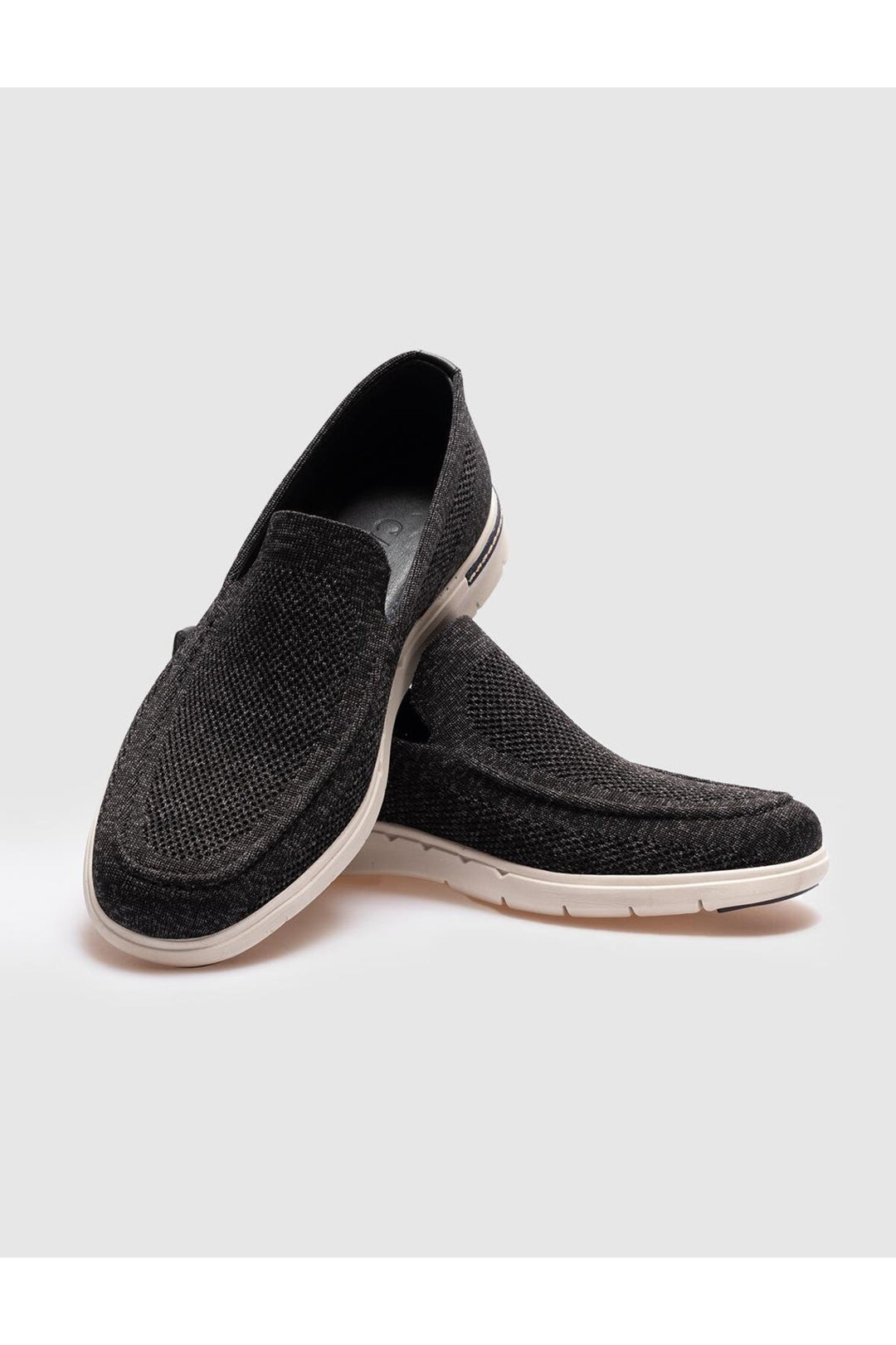 Cabani Shoes Chaussures de ville pour hommes en tricot noir - Multicolore