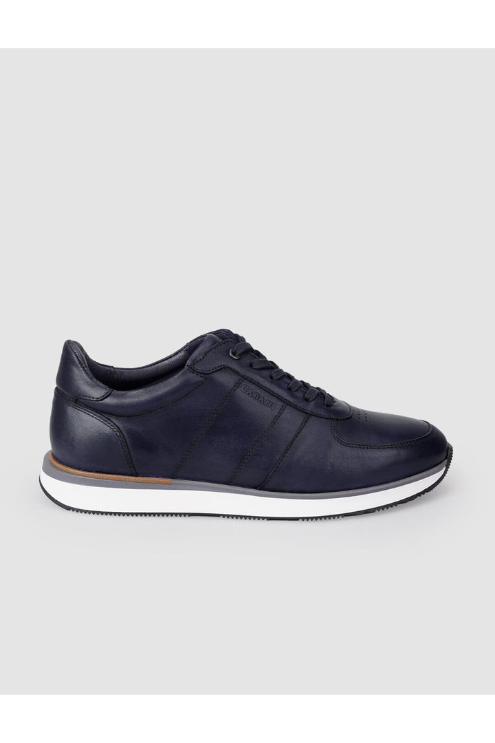 Cabani Shoes %100 Cuir Véritable Chaussures de Sport pour Hommes à Lacets Bleu marine - Bleu marine